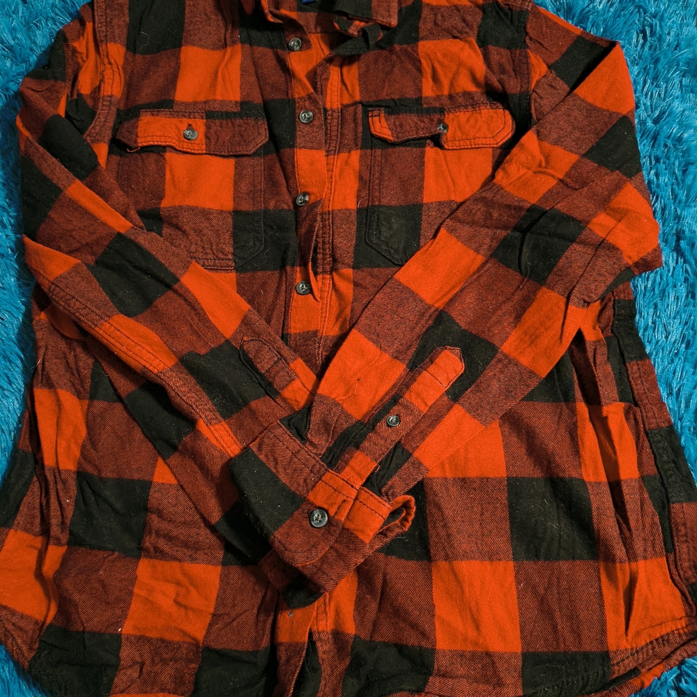 George Bold Red and Black Plaid Shirt